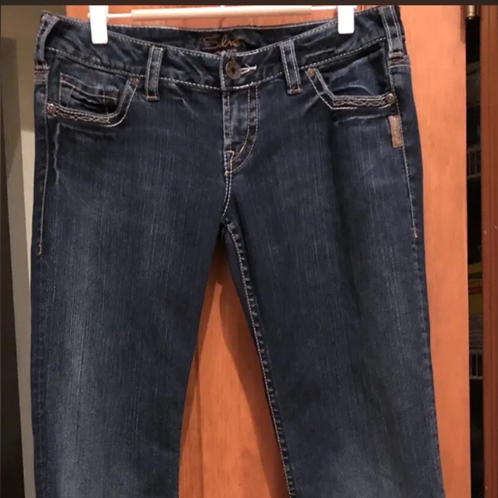 Silver Jeans Womens Size 29x26 Santorini Crop Jeans Dark Wash
